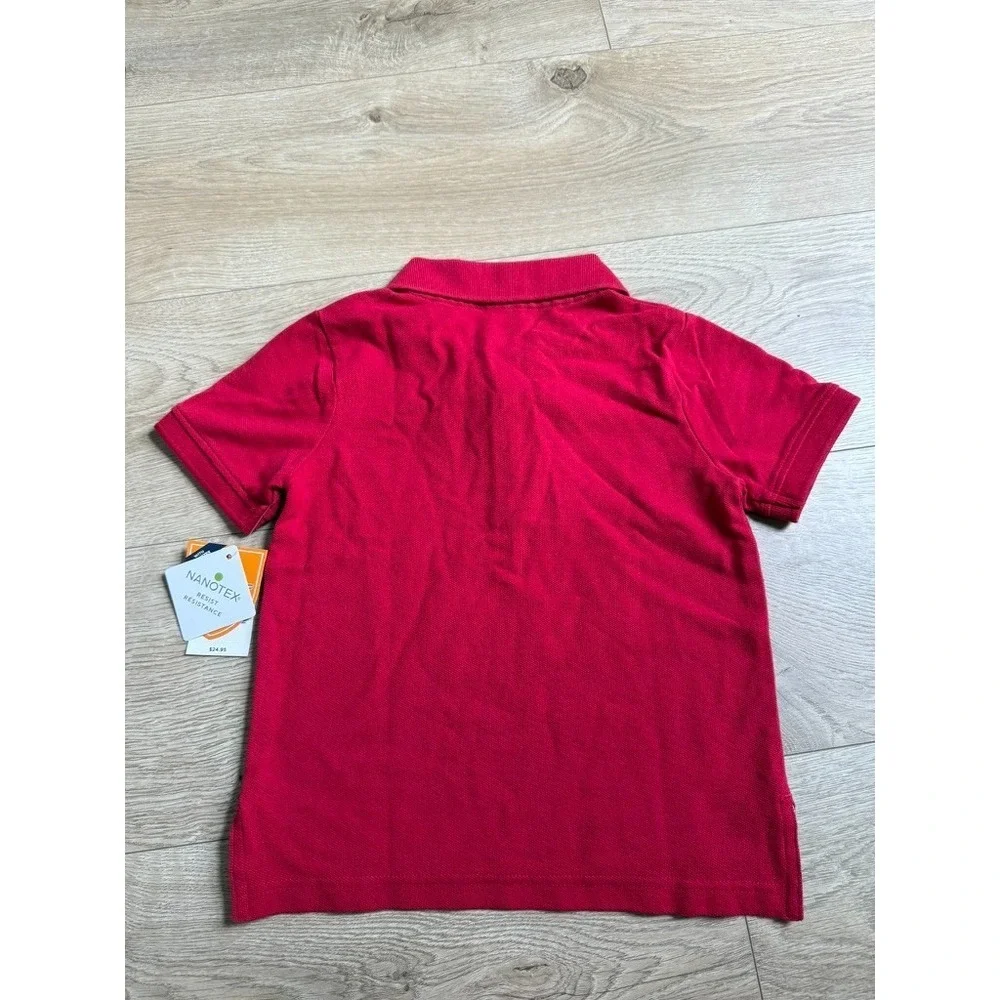 NWT Boys Kids Gymboree playproof uniforms nanotex short sleeve red polo size 3T‎